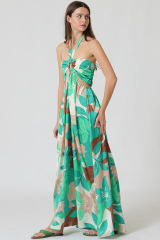 tropical halter dress