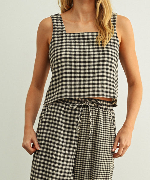 gingham crop top