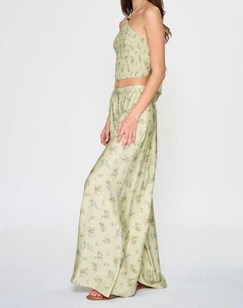 floral triangle neck top