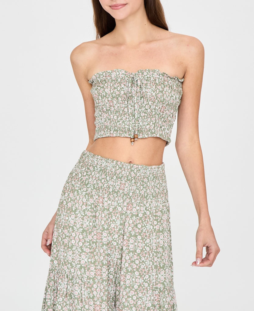 floral bandeau top