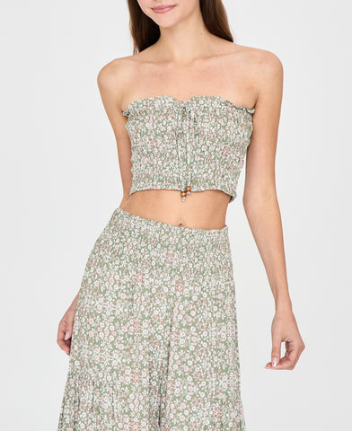 floral bandeau top