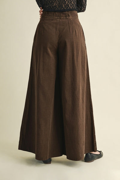 high waisted double button palzo pants