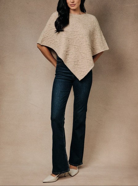 cable knit poncho