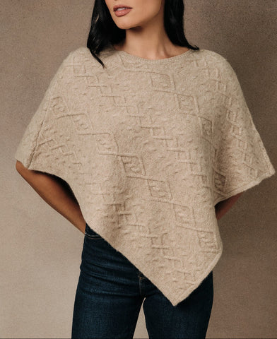 cable knit poncho