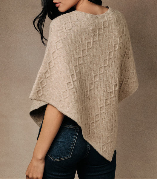 cable knit poncho