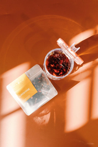 loose tea blend in sunshine