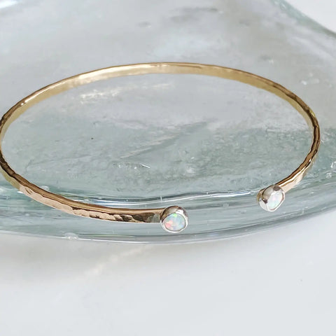 sterling silver opal cuff