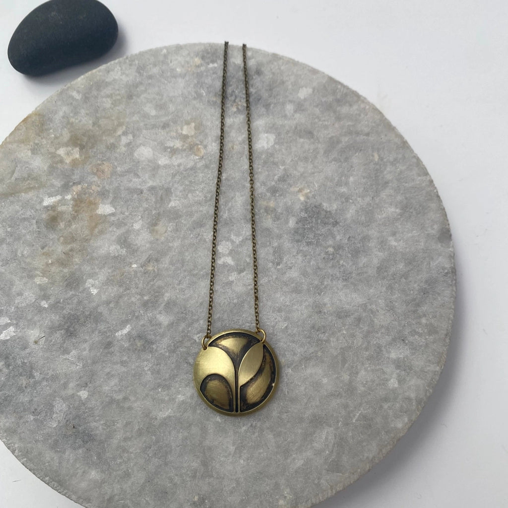 gold sprout necklace