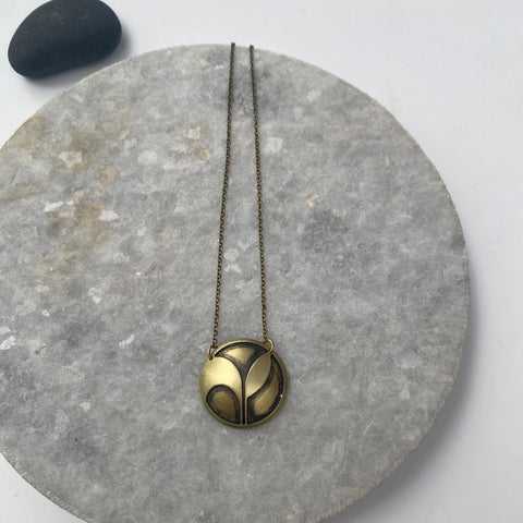gold sprout necklace