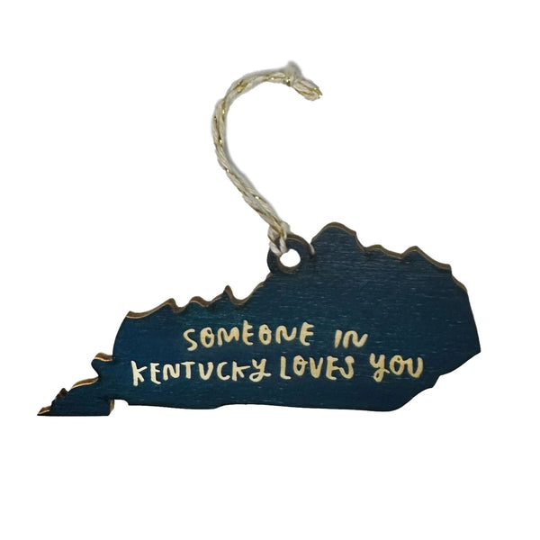 someone in kentucky loves you ornament-teal