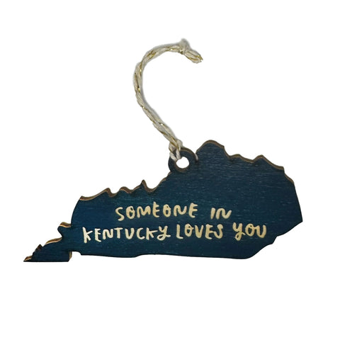 someone in kentucky loves you ornament-teal
