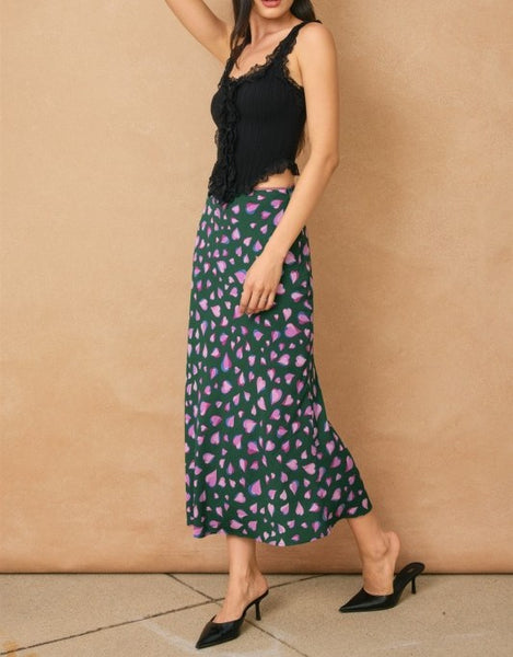 satin pencil skirt