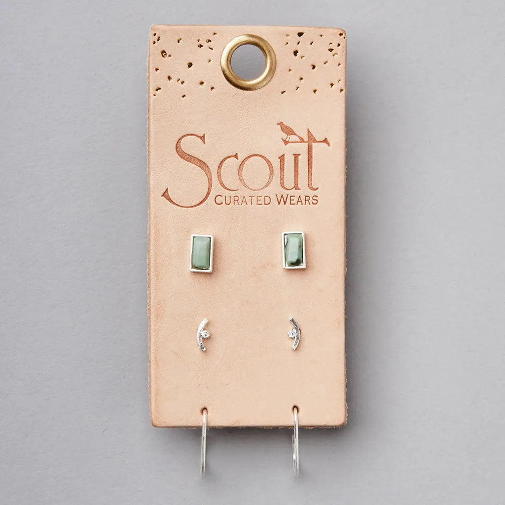 Silver Courtney Stud Trio