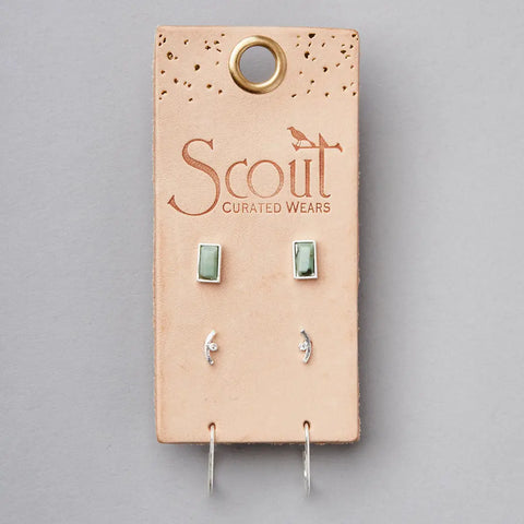 Silver Courtney Stud Trio