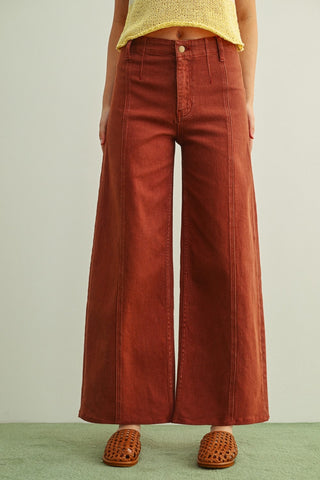 washed terracotta pants