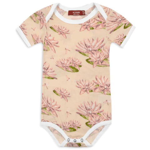 water lily baby onesie