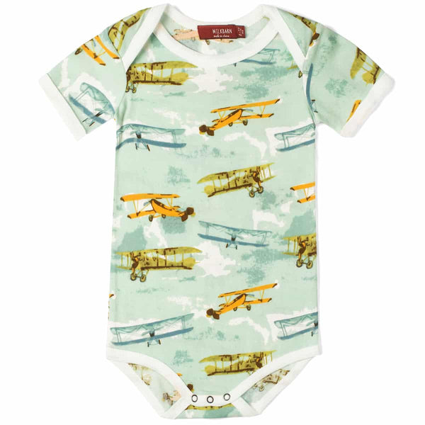 vintage airplane baby onesie