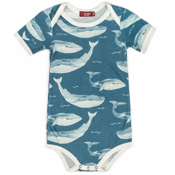 blue whale baby onesie