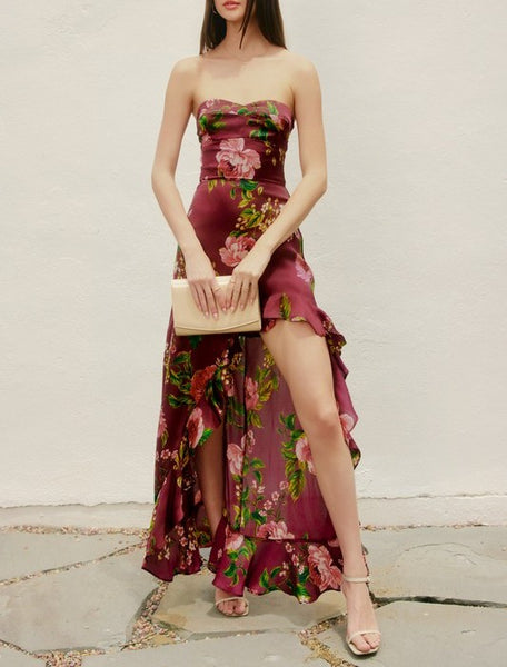 merlot rose dress