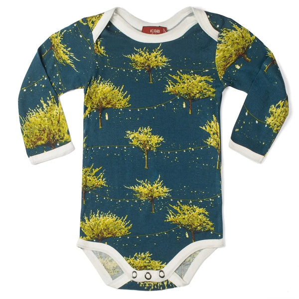 fireflies baby onesie