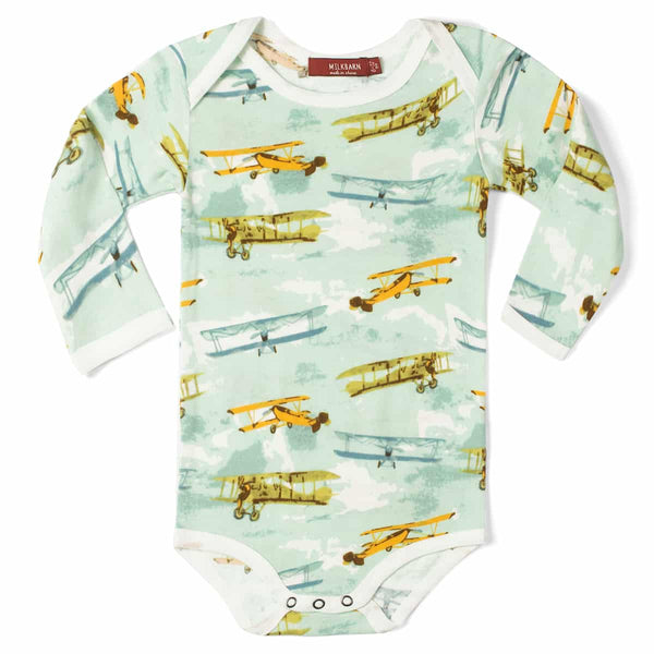 vintage airplane baby onesie