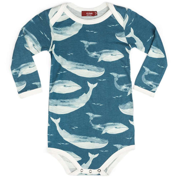 blue whale baby onesie
