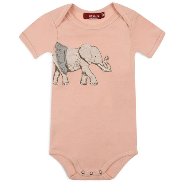 elephant applique baby onesie