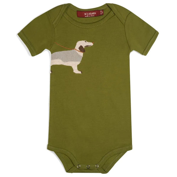 sweater dog applique onesie