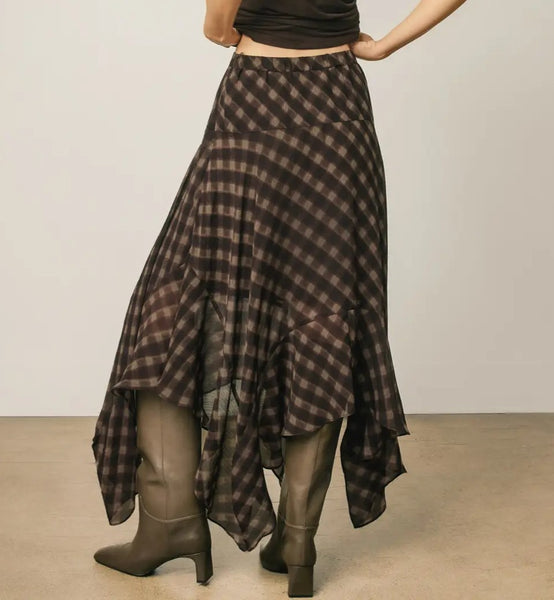 plaid handkerchief skirt