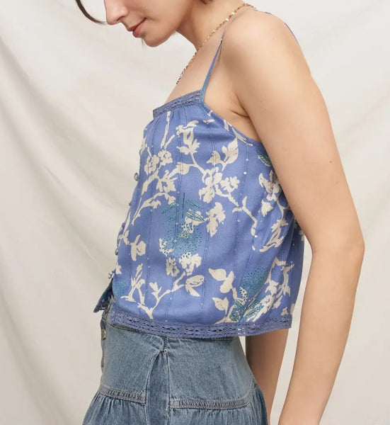 button up cami top