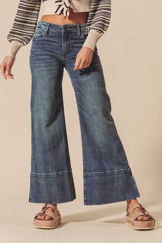 wide leg flare jeans