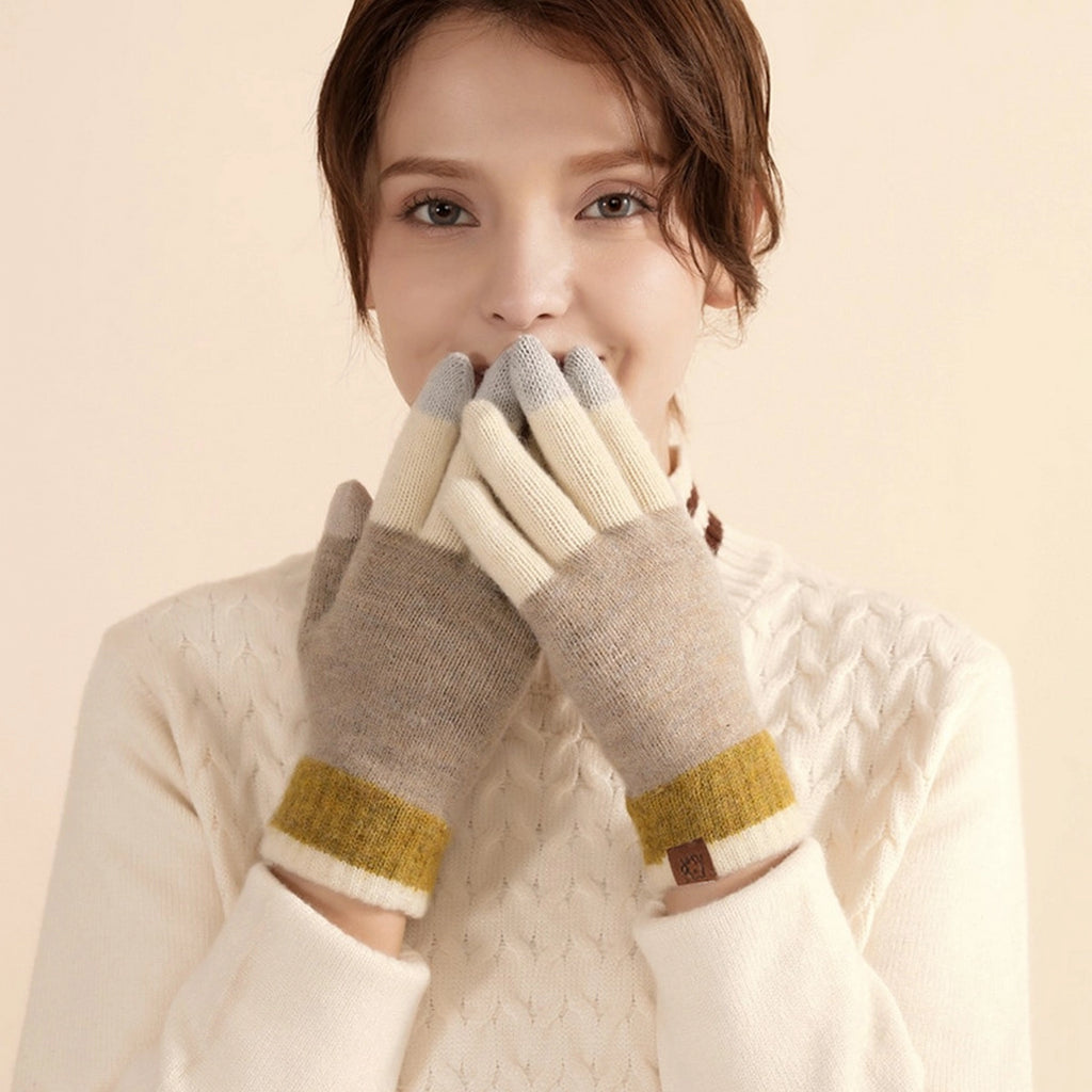 winter outdoor touchscreen friendly gloves- khaki