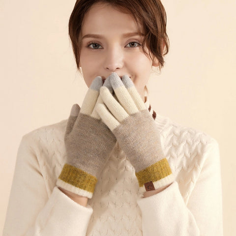 winter outdoor touchscreen friendly gloves- khaki