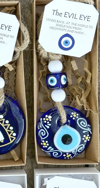 blue glass evil eye ornement
