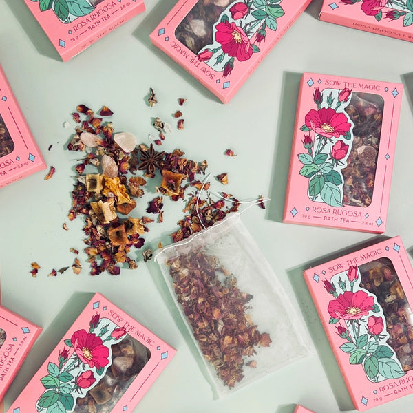 botanical tea bath petals