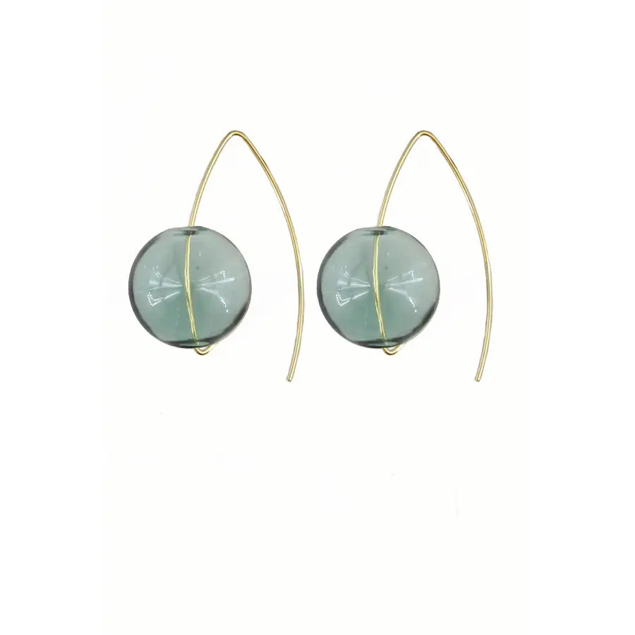 vintage blue glass earring