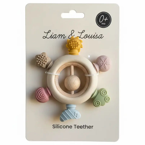 rainbow spokes silicone teether