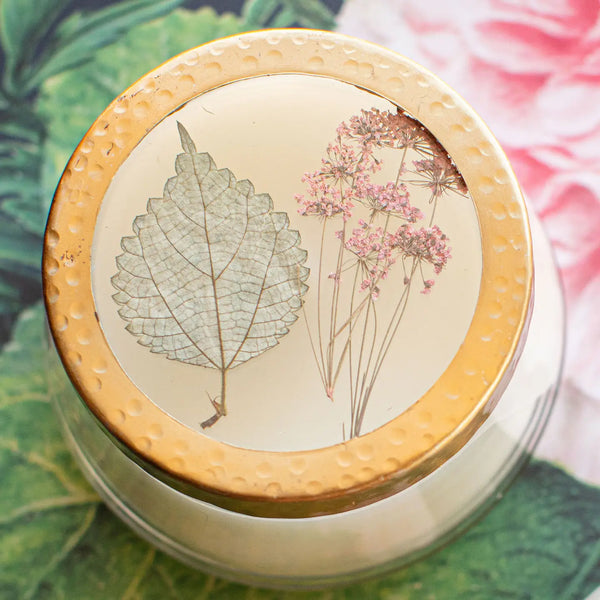 apricot rose floral candle
