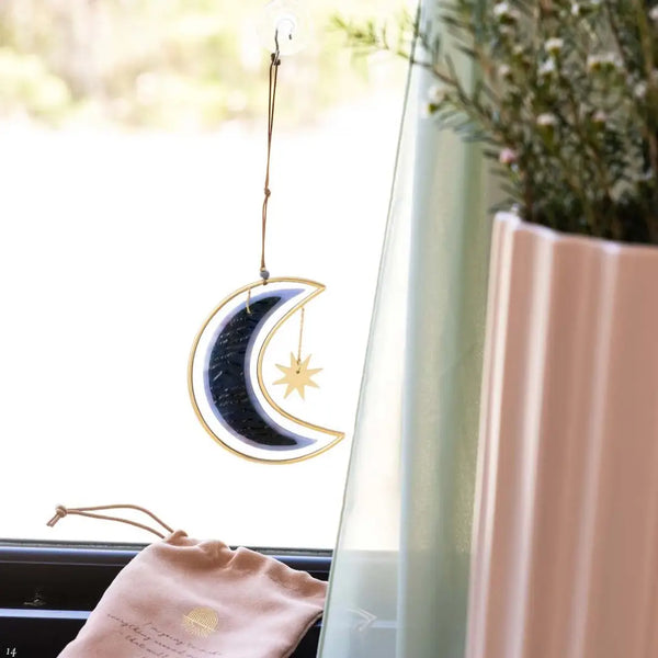 stain glass moon sun catcher
