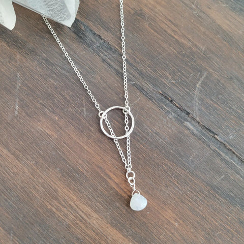 Moonstone Y Necklace
