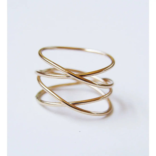 Infinity Gold Spiral Ring