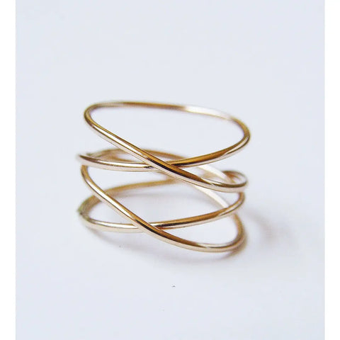 Infinity Gold Spiral Ring