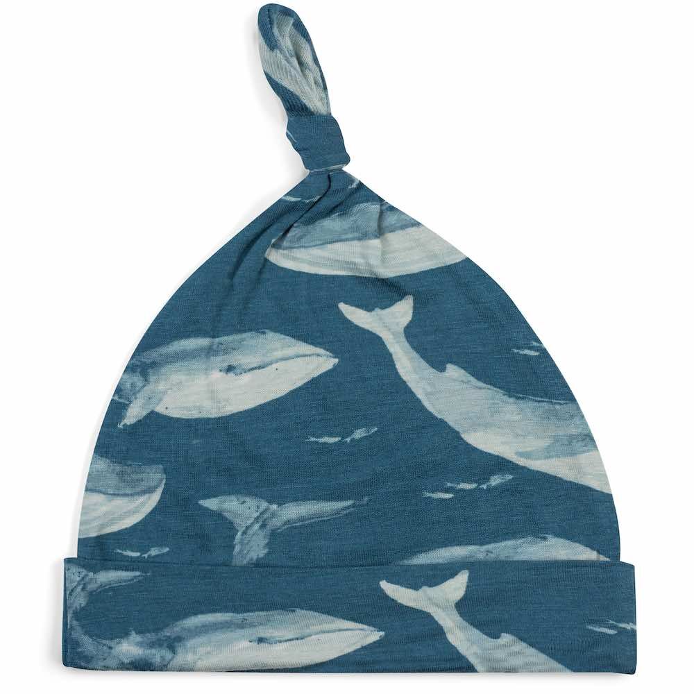 blue whale knotted hat
