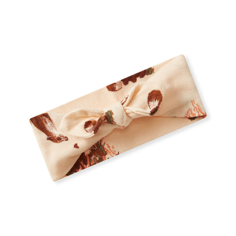 fox print in baby hat or headband