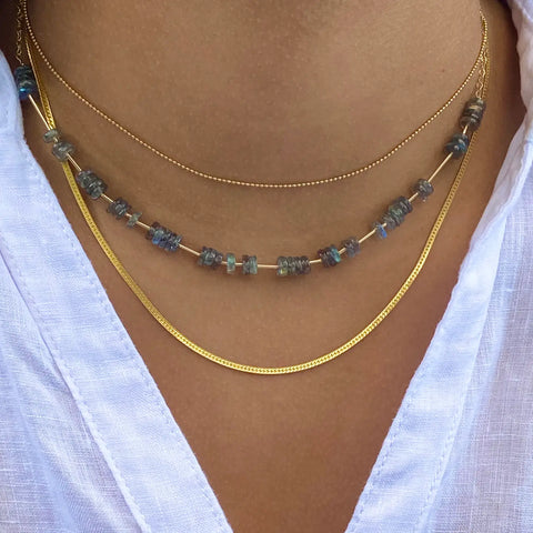 gold labradorite necklace