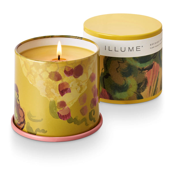 rhubarb honey candle