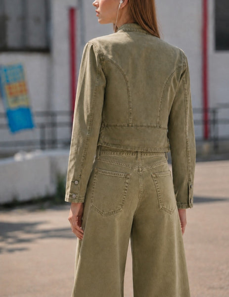 washed olive jacket