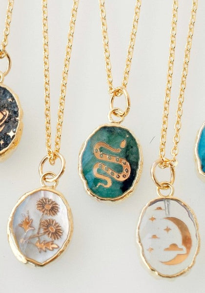 natural gemstone symbol necklaces