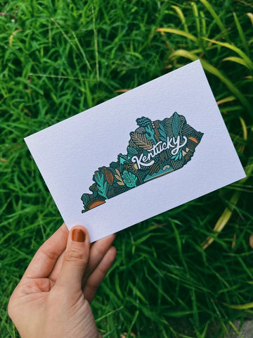 'bluegrass state' kentucky print