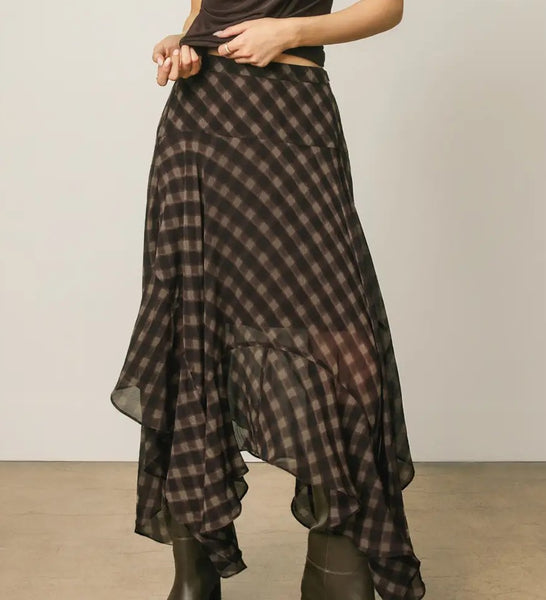 plaid handkerchief skirt